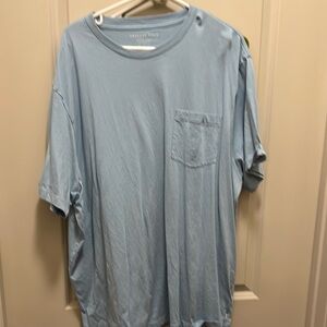 American Eagle Outfitters Blue Relaxed Fit Short Sleeve Tee